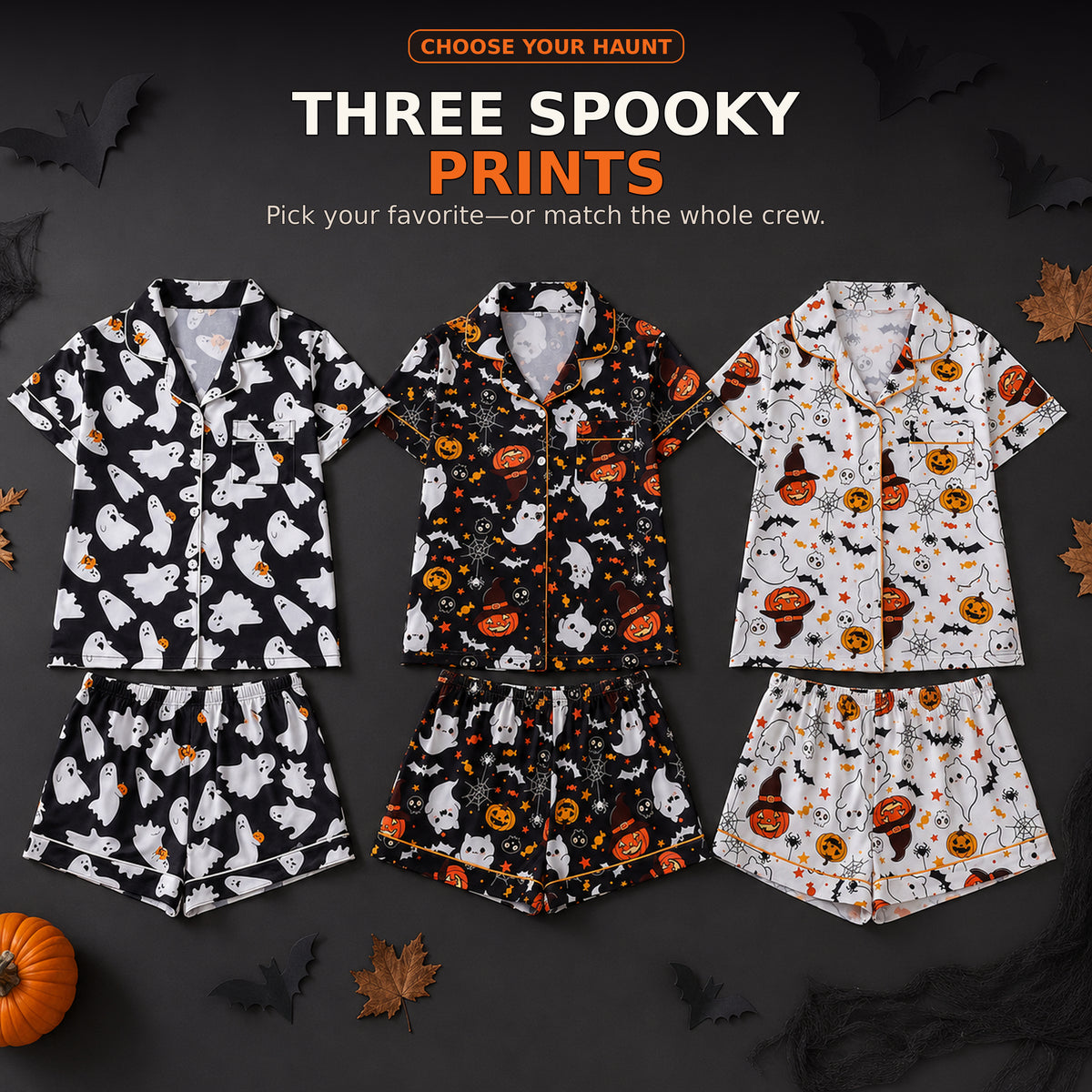 Goofball Buddies™ Boo Crew Halloween Satin Pajama Set