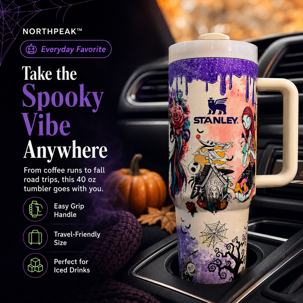 Northpeak™ Sally x Jack Skellington 40 Oz Tumbler