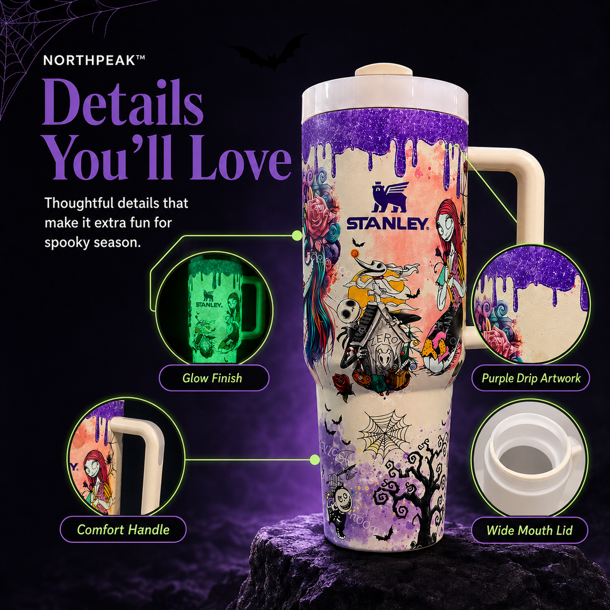 Northpeak™ Sally x Jack Skellington 40 Oz Tumbler