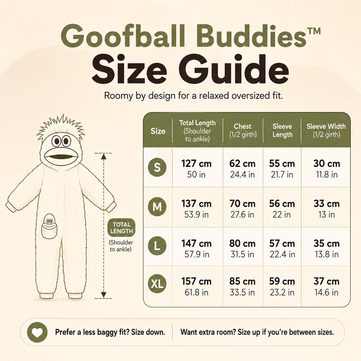 Goofball Buddies™ Oversized Plush Onesie