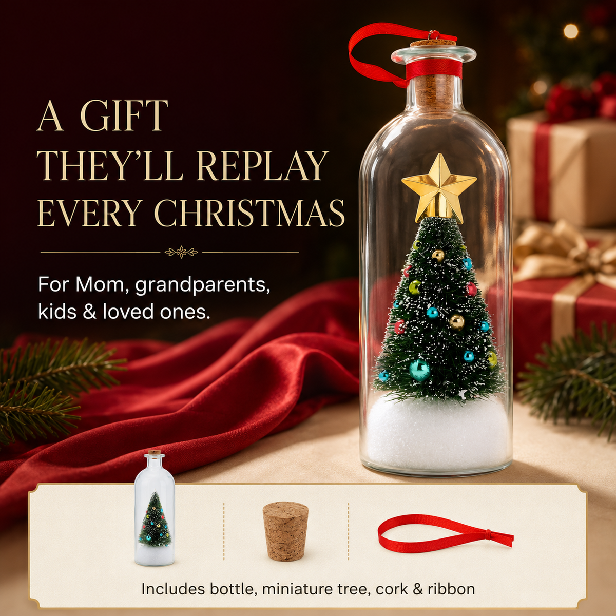 Goofball Buddies™ Recordable Christmas Tree Message Bottle