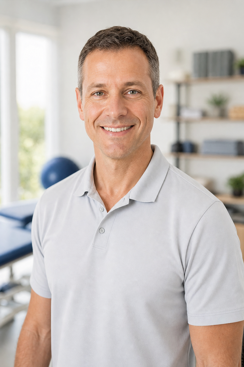 Physical therapist recommending FlexHeat knee massager