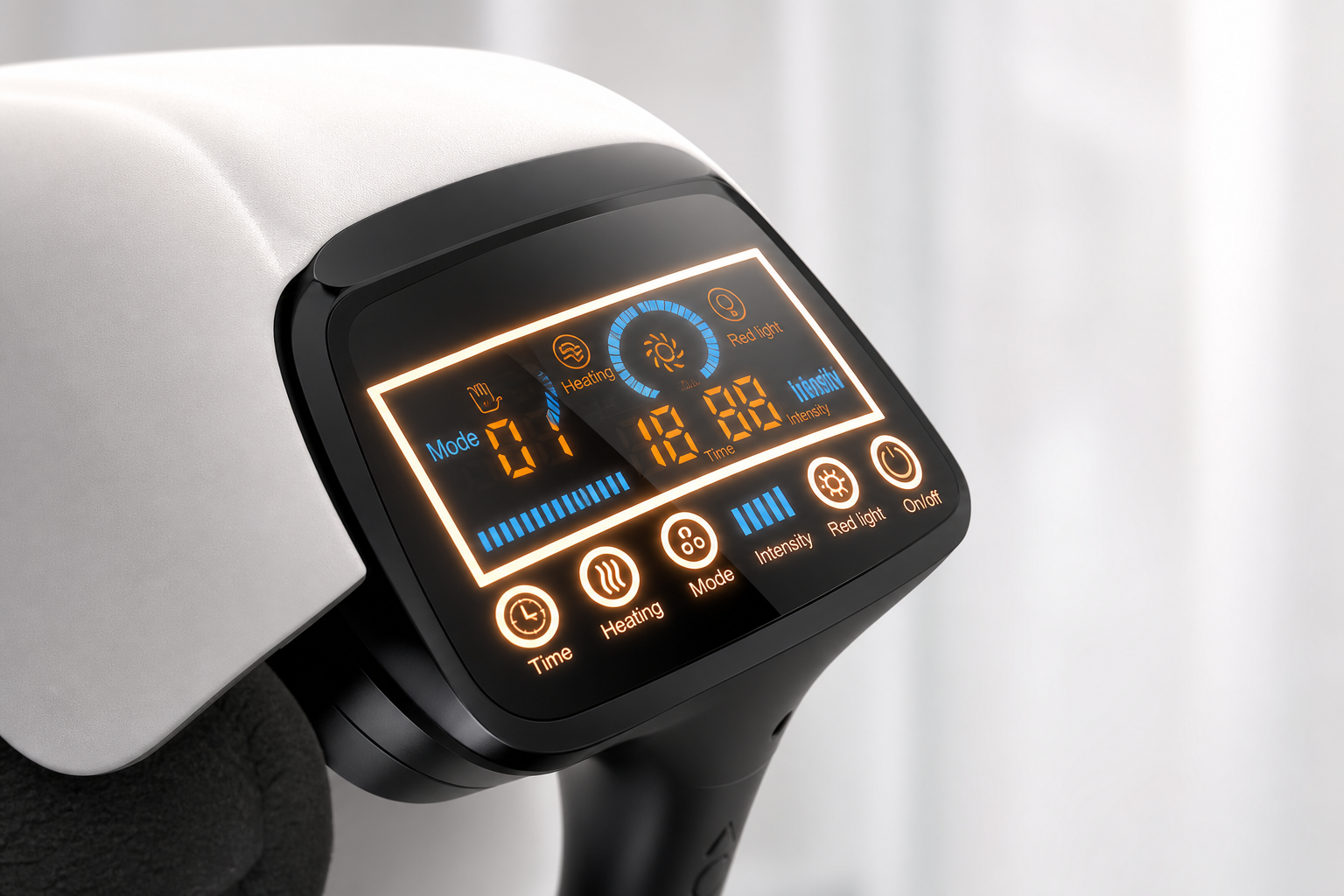 FlexHeat LED touch screen closeup