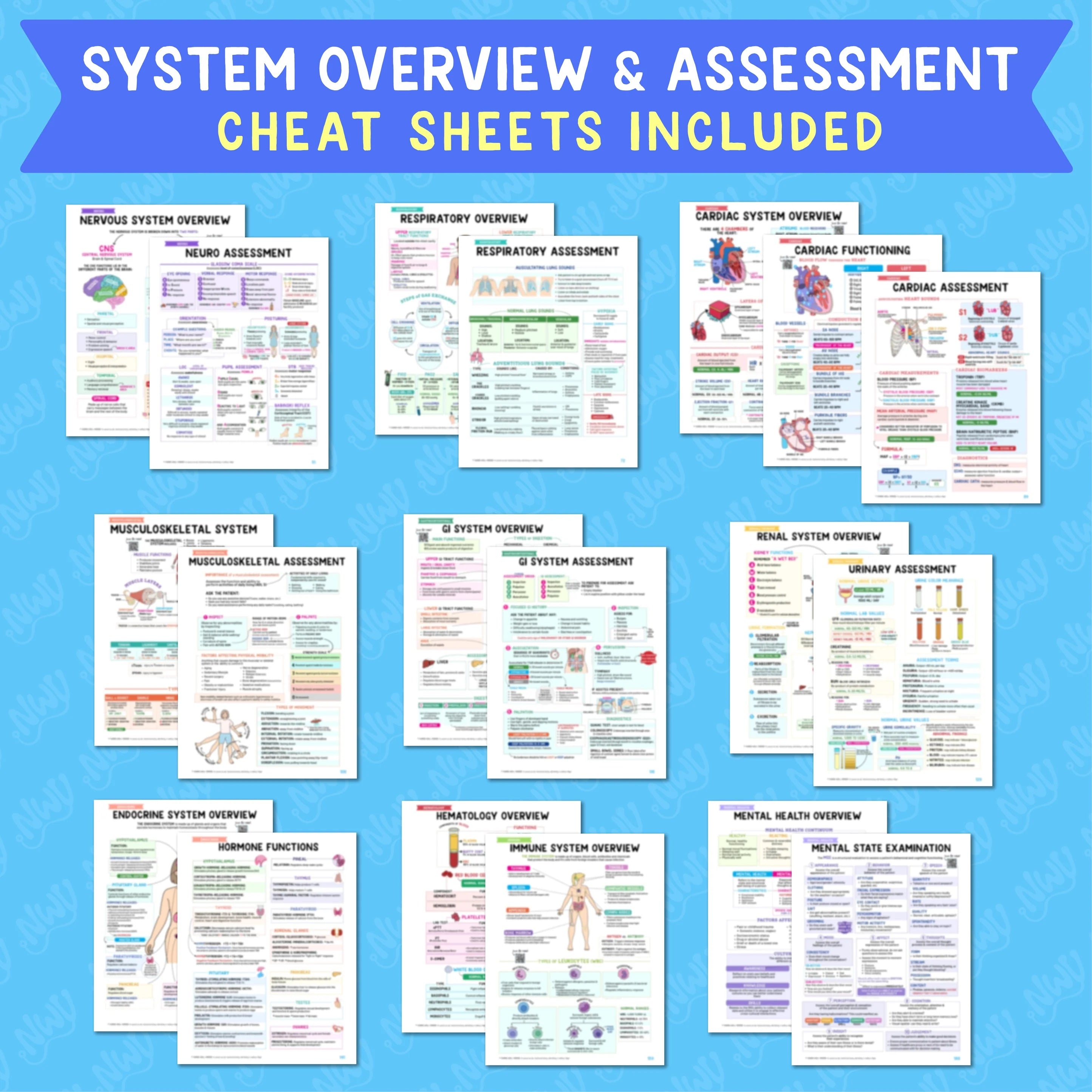 Overview and assessment cheat sheets